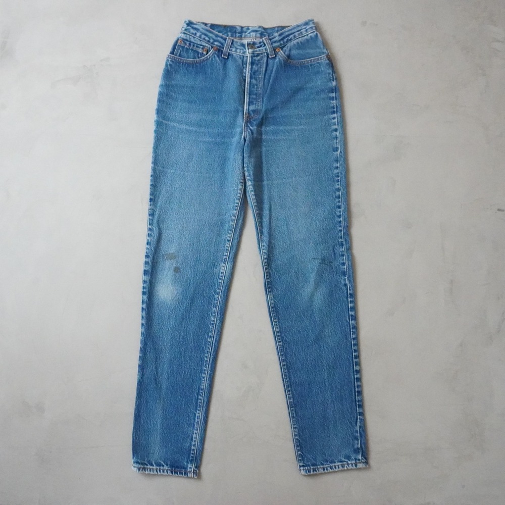 Vintage Levis 512 Jeans Womens 9 26x31 90s Blue High Rise Tapered Leg USA Made